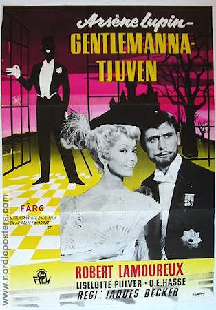 Arsene Lupin Gentlemannatjuven 1957 poster Robert Lamoureux