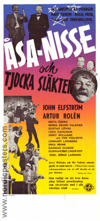 Åsa-Nisse och tjocka släkten 1963 movie poster John Elfström Jerry Williams Börje Larsson Find more: Åsa-Nisse Rock and pop
