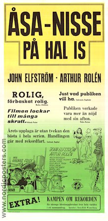 Åsa-Nisse på hal is 1954 movie poster John Elfström Artur Rolén Helga Brofeldt Ragnar Frisk Find more: Åsa-Nisse