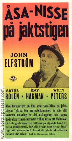 Åsa-Nisse på jaktstigen 1950 movie poster John Elfström Artur Rolén Helga Brofeldt Ragnar Frisk Find more: Åsa-Nisse