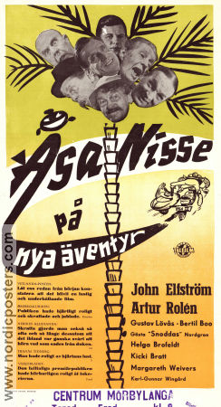 Åsa-Nisse på nya äventyr 1952 poster John Elfström Artur Rolén Helga Brofeldt Ragnar Frisk
