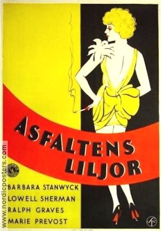 Ladies of Leisure 1932 movie poster Barbara Stanwyck Frank Capra