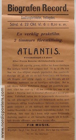 Atlantis 1922 poster Jacques Feyder