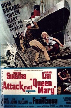 Attack mot Queen Mary 1966 poster Frank Sinatra Skepp och båtar