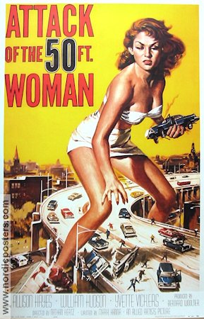 Attack of the 50 Ft Woman 1958 movie poster Allison Hayes