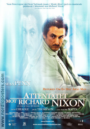 The Assassination of Richard Nixon 2004 movie poster Sean Penn Naomi Watts Don Cheadle Niels Mueller Politics