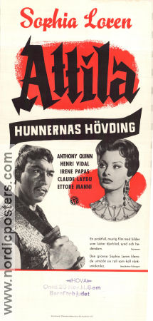 Attila hunnernas hövding 1953 poster Sophia Loren Anthony Quinn Pietro Francisci Asien