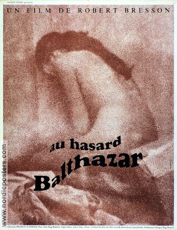 Au hasard Balthazar 1966 movie poster Anne Wiazemsky Robert Bresson