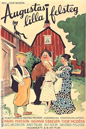 Augustas lilla felsteg 1933 movie poster Thor Modéen Dagmar Ebbesen Edvard Persson