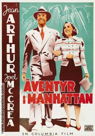 Äventyr i Manhattan 1936 poster Jean Arthur Joel McCrea