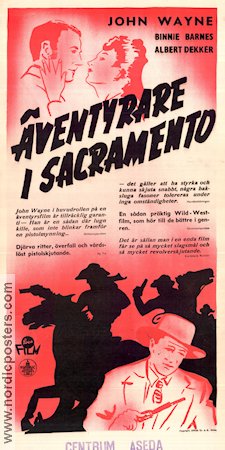 Äventyrare i Sacramento 1942 poster John Wayne