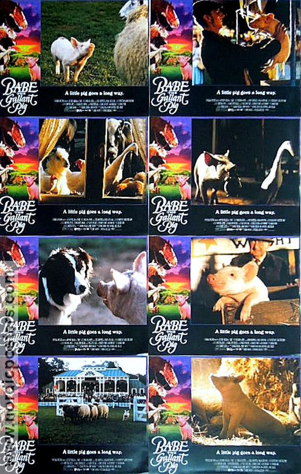 Babe the Gallant Pig 1995 lobby card set Chris Noonan