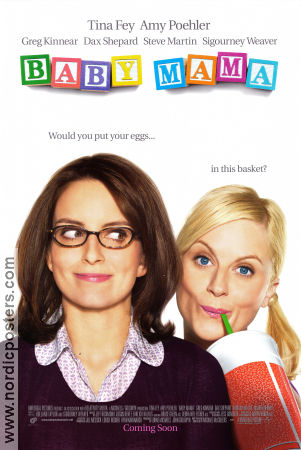 Baby Mama 2008 movie poster Tina Fey Amy Poehler Michael McCullers Kids