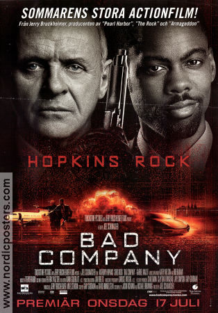 Bad Company 2002 movie poster Anthony Hopkins Chris Rock Peter Stormare Joel Schumacher