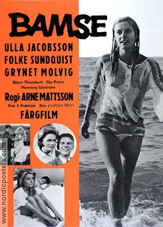 Bamse 1968 poster Grynet Molvig Ulla Jacobsson Folke Sundquist Arne Mattsson Strand