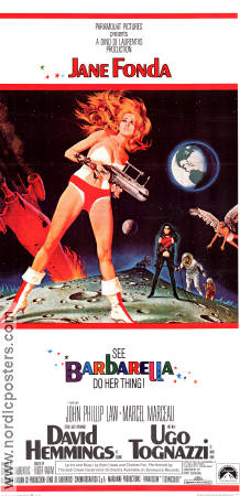 Barbarella 1968 movie poster Jane Fonda Roger Vadim Poster artwork: Robert E McGinnis Find more: Large poster