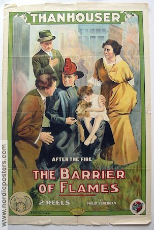 The Barrier of Flames 1914 movie poster Philip Lonergan Find more: Silent movie Fire