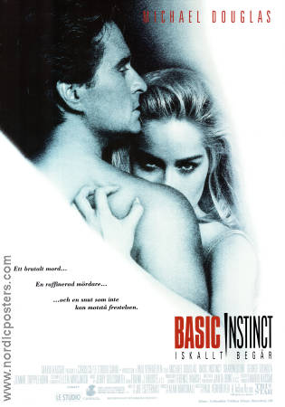 Basic Instinct 1992 poster Michael Douglas Sharon Stone George Dzundza Paul Verhoeven