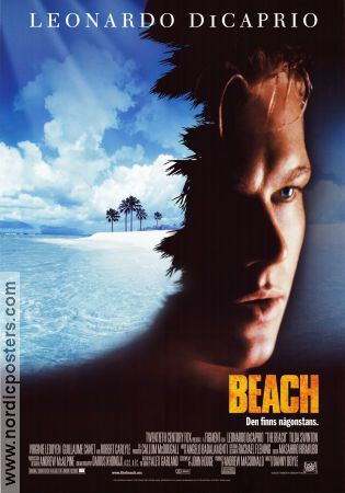 The Beach 2000 movie poster Leonardo DiCaprio Tilda Swinton Daniel York Danny Boyle Beach