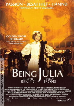 Being Julia 2004 movie poster Annette Bening Michael Gambon Jeremy Irons Istvan Szabo