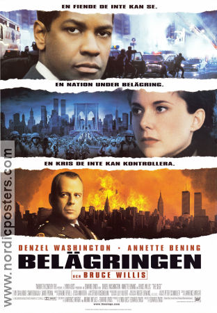 The Siege 1998 movie poster Denzel Washington Annette Bening Bruce Willis Edward Zwick