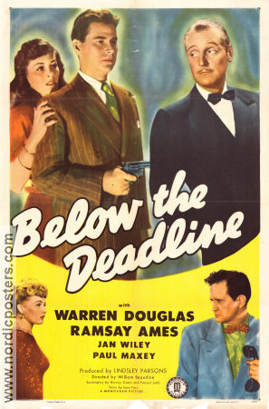 Below the Deadline 1946 movie poster Warren Douglas Ramsay Ames William Beudine