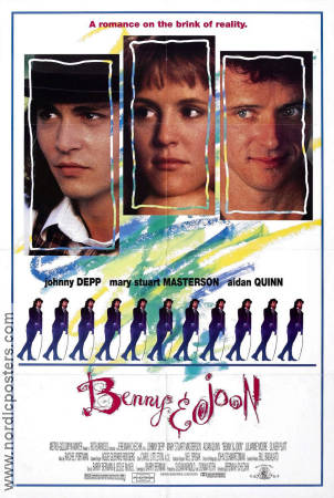 Benny and Joon 1993 movie poster Johnny Depp Mary Stuart Masterson Aidan Quinn Jeremiah S Chechik