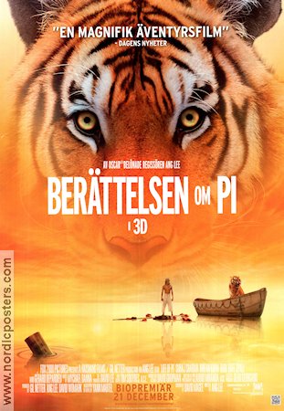Life of Pi 2012 movie poster Suraj Sharma Irrfan Khan Ang Lee Ships and navy Cats Asia