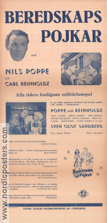 Beredskapspojkar 1940 poster Nils Poppe Carl Reinholdz Sven-Olof Sandberg Vera Valdor Sigurd Wallén