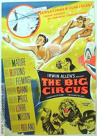 The Big Circus 1959 poster Victor Mature Peter Lorre Red Buttons Joseph M Newman Cirkus