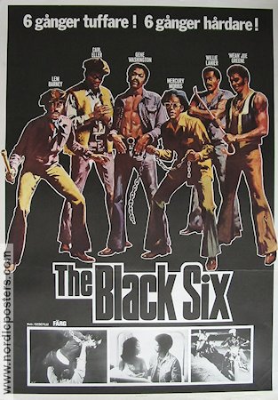 The Black Six 1974 movie poster Joe Green Gene Washington Black Cast