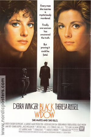 Black Widow 1987 poster Debra Winger Theresa Russell Sami Frey Bob Rafelson