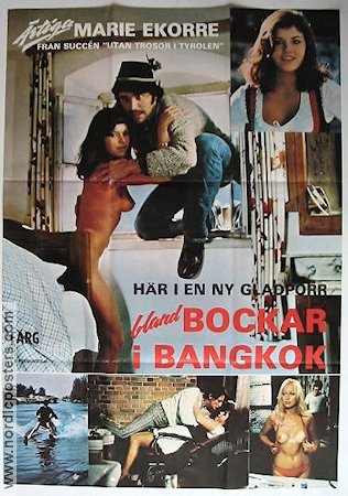 Bland bockar i Bangkok 1976 poster Marie Ekorre