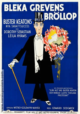 Bleka grevens bröllop 1929 poster Buster Keaton