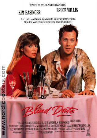 Blind Date 1987 movie poster Kim Basinger Bruce Willis John Larroquette Blake Edwards