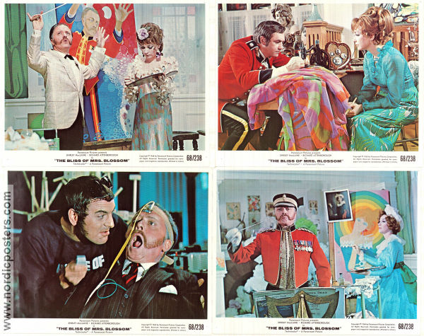 The Bliss of Mrs Blossom 1968 lobbykort Shirley MacLaine Richard Attenborough James Booth Joseph McGrath