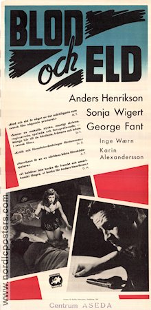 Blod och eld 1945 poster Sonja Wigert George Fant Anders Henrikson