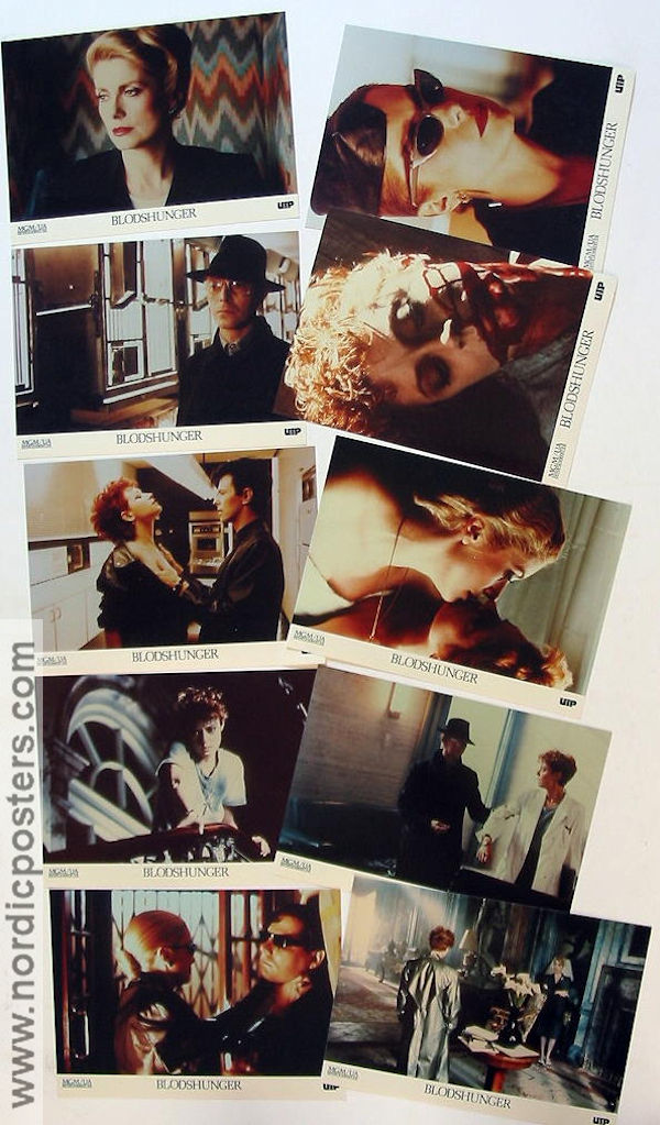The Hunger 1983 lobby card set Catherine Deneuve David Bowie Susan Sarandon Tony Scott