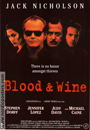 Blood and Wine 1996 poster Jack Nicholson Michael Caine Stephen Dorff Bob Rafelson