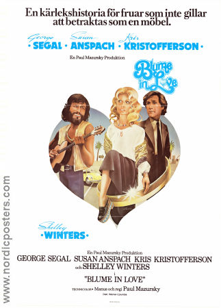 Blume in Love 1973 movie poster George Segal Susan Anspach Kris Kristofferson Paul Mazursky