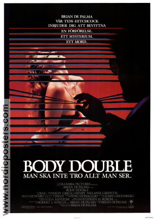 Body Double 1984 movie poster Craig Wasson Melanie Griffith Gregg Henry Brian De Palma