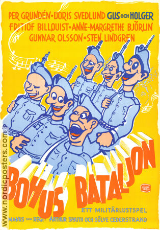 Bohus bataljon 1949 movie poster Per Grundén Doris Svedlund Gus Dahlström Arthur Spjuth War
