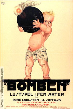 Bomben 1920 movie poster Rune Carlsten