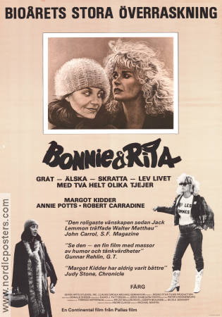 Bonnie och Rita 1981 poster Margot Kidder Annie Potts Robert Carradine Donald Shebib