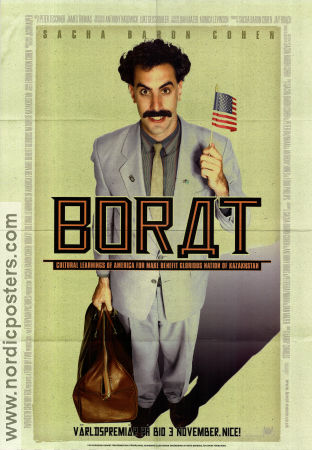 Borat 2006 movie poster Sacha Baron Cohen Ken Davitian Luenell Larry Charles Cult movies