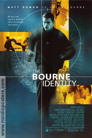 The Bourne Identity 2002 movie poster Matt Damon Franka Potente Doug Liman