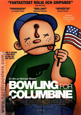 Bowling for Columbine 2002 movie poster Michael Moore Documentaries Guns weapons