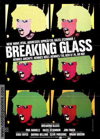 Breaking Glass 1980 movie poster Hazel O´Connor Phil Daniels Brian Gibson Rock and pop Punk