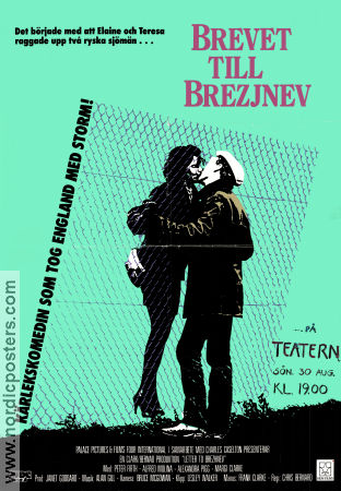 Letter to Brezhnev 1985 movie poster Peter Firth Alfred Molina Tracy Marshak-Nash Chris Bernard Russia