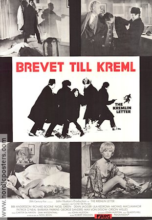 The Kremlin Letter 1970 movie poster Bibi Andersson John Huston